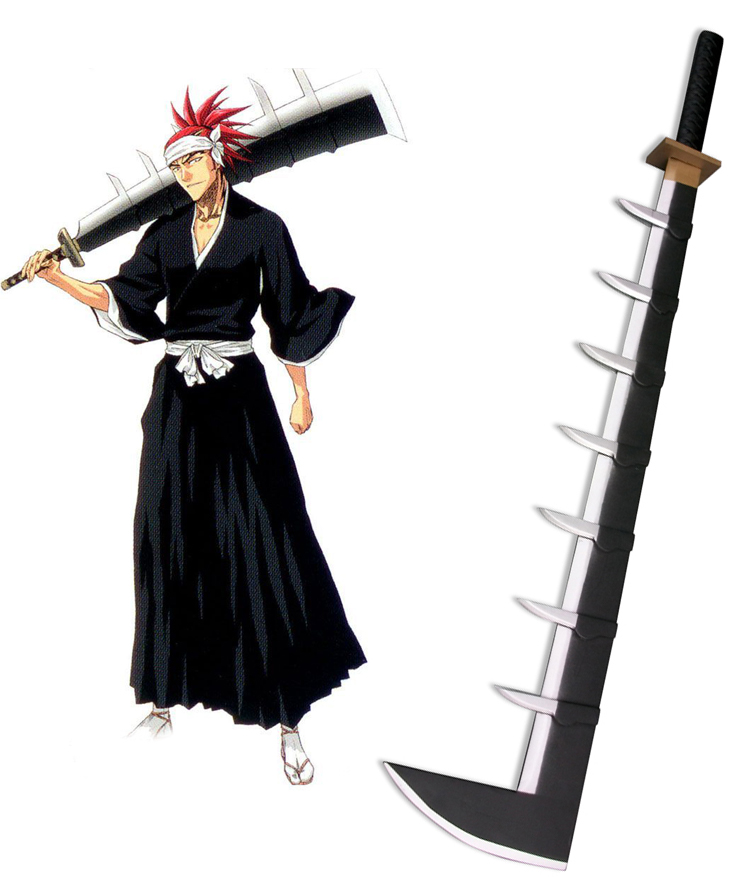 Bleach Abarai Renji Zanpakutou Zabimaru Cosplay Wooden Weapons